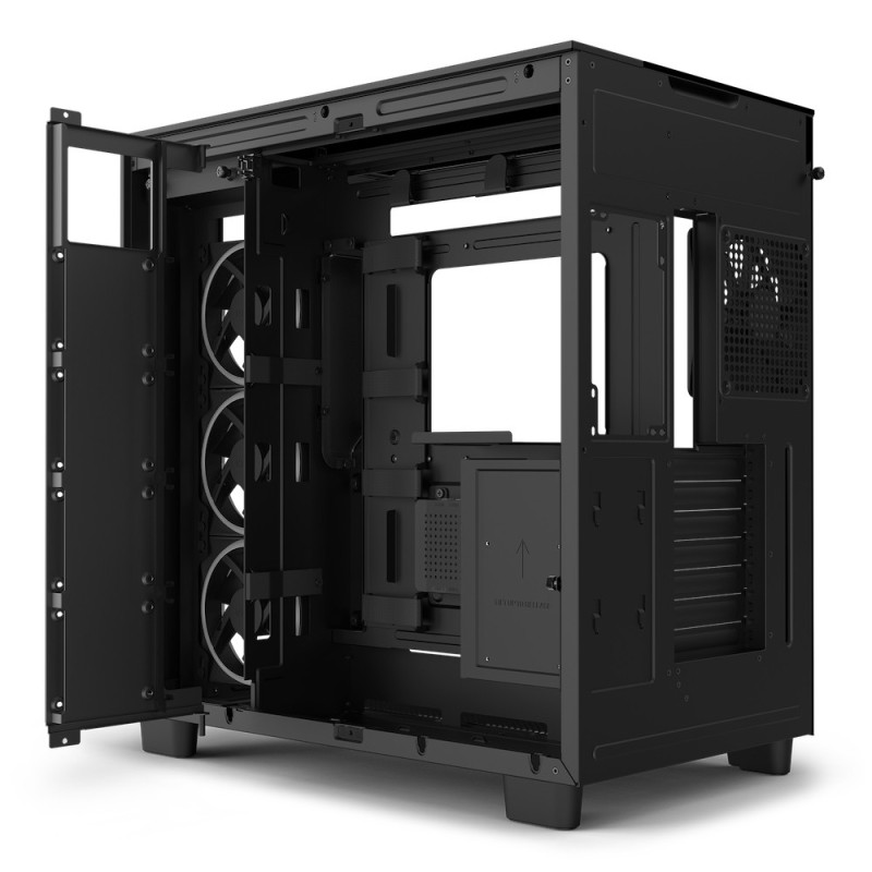 NZXT H9 Elite Black Midi Tower ATX Gaming Gehäuse schwarz mit Glasfenster